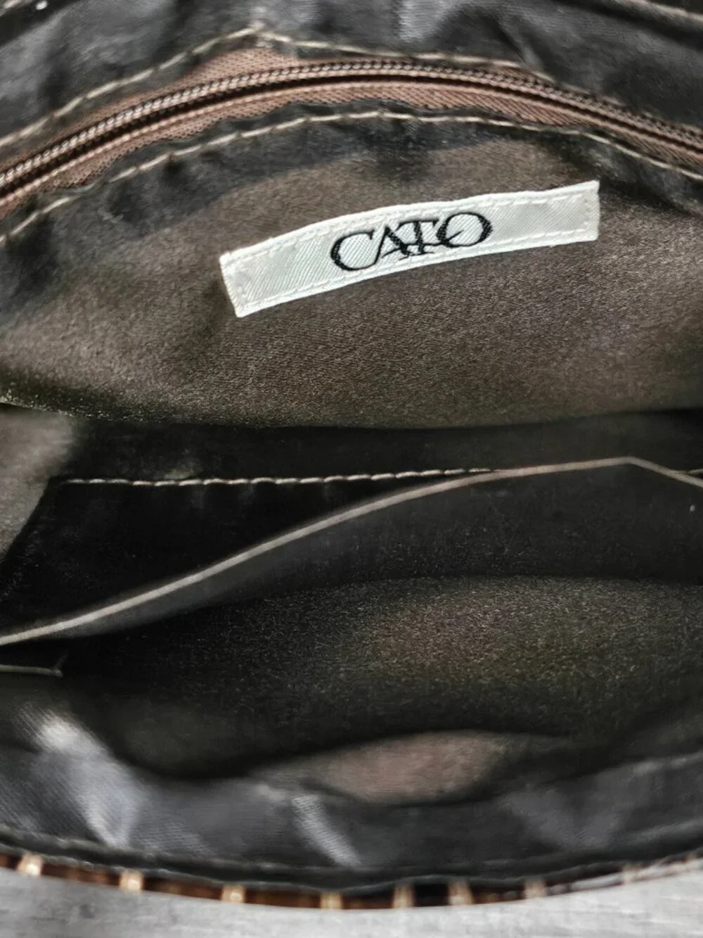 Cato New Envelope Clutch Croc Embossed Vegan Leather Large Brown Shoulder Bag